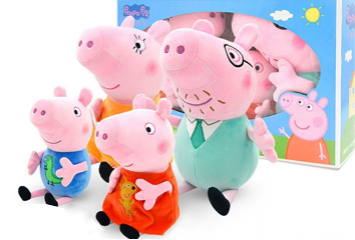 新品小豬佩奇一家四口毛絨公仔喬治布娃娃兒童豬豬玩偶大禮盒玩具禮品